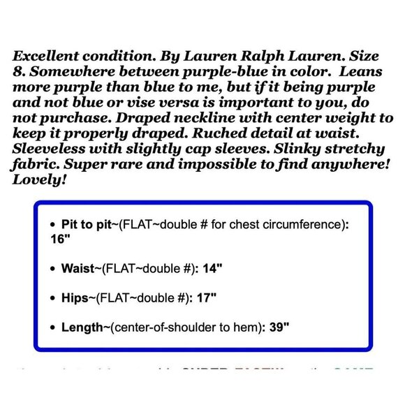 Ralph Lauren Sz 8 Purple Blue Watercolor Floral Print Slinky m Pencil Dress - Picture 2 of 5